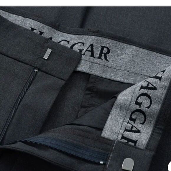 Haggar Men's Flex Dress Pant Dark Gray - Picture 7 of 7